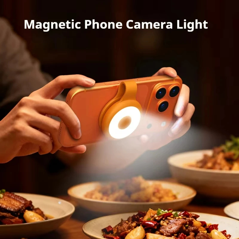 Magnetic Selfie Ring Light Smartphone Magnetic Fill Light Portable Mini Pocket Selfie Light